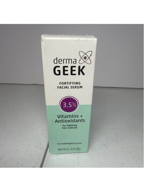 Derma Geek Fortifying Facial Serum 3.5% Vitamins Antioxidants 1.3oz NEW